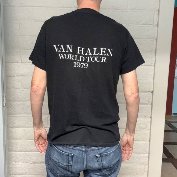 RARE Vintage Van Halen 1979 World Tour T-Shirt LARGE - Picture 2 of 8